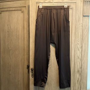 Silk/satin drop crotch pants